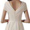 High Quality White Simple Beautiful Evening Dress
