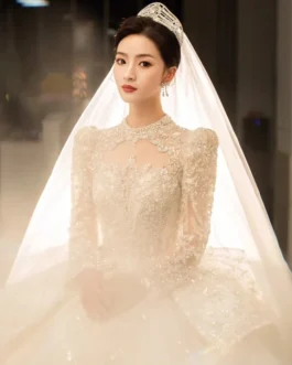 Luxury Long-tailed High-end Bridal Wedding Dress