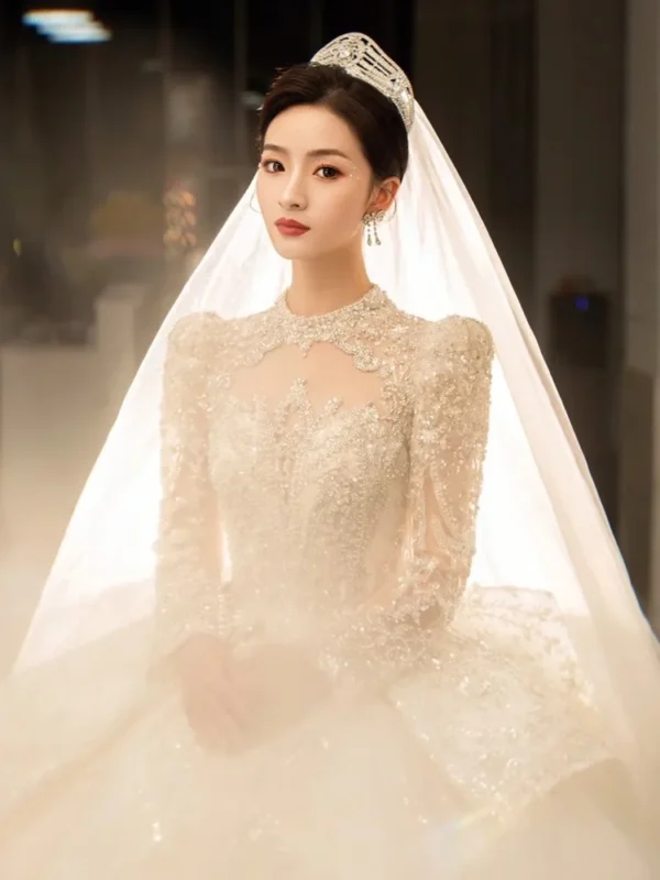 Luxury Long-tailed High-end Bridal Wedding Dress