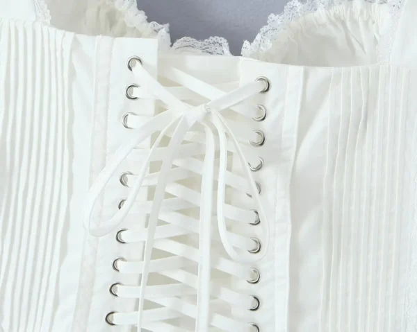Lace Patchwork Crop Top Vintage Summer Fashion Streetwear - Image 5