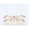 Floral Embroidery Sexy Spaghetti Straps Short Dress