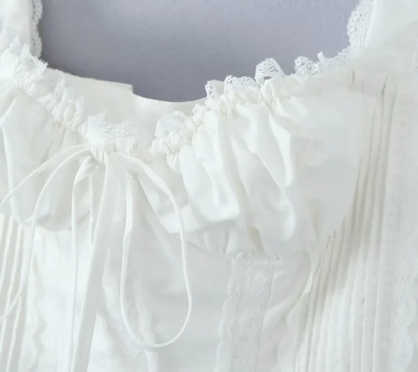 Lace Patchwork Crop Top Vintage Summer Fashion Streetwear - Image 4