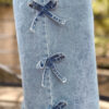 Beau Blue Bow Knot Side Detail Straight Leg Loose Jeans