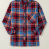 Red Plaid Print Loose Vintage Shirt