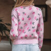 Delicacy Sweet Floral Print Drop Shoulder Cropped Sweater