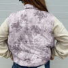 Gray Camo Leaf Print Winter Puffer Vest