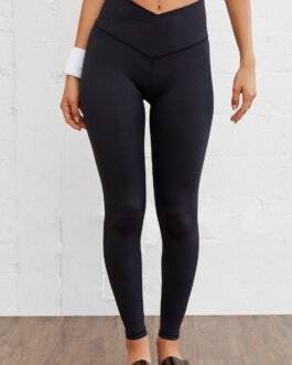 Black Arched Waist Seamless Active Leggings