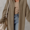 DUNE Solid Color Textured Knit Open Front Oversize Midi Sweater Cardigan