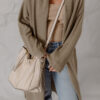 DUNE Solid Color Textured Knit Open Front Oversize Midi Sweater Cardigan
