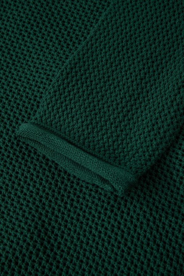 Blackish Green Plus Size Golden Accent Buttons Short Sweater Cardigan