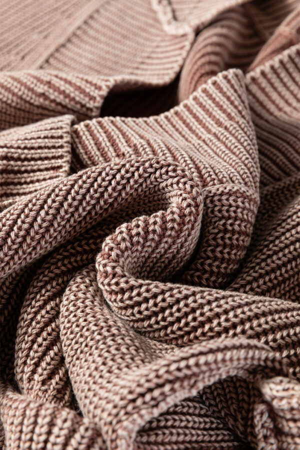 Evergreen Mineral Wash Exposed Seam Patchwork Knit Open Sweater Cardigan