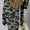 Dearlove Multicolour Retro Camouflage Print Exposed Seam Patchwork Drop Shoulder Sweatshirt