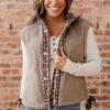 Goat Side Bows Sherpa Fleece Vest