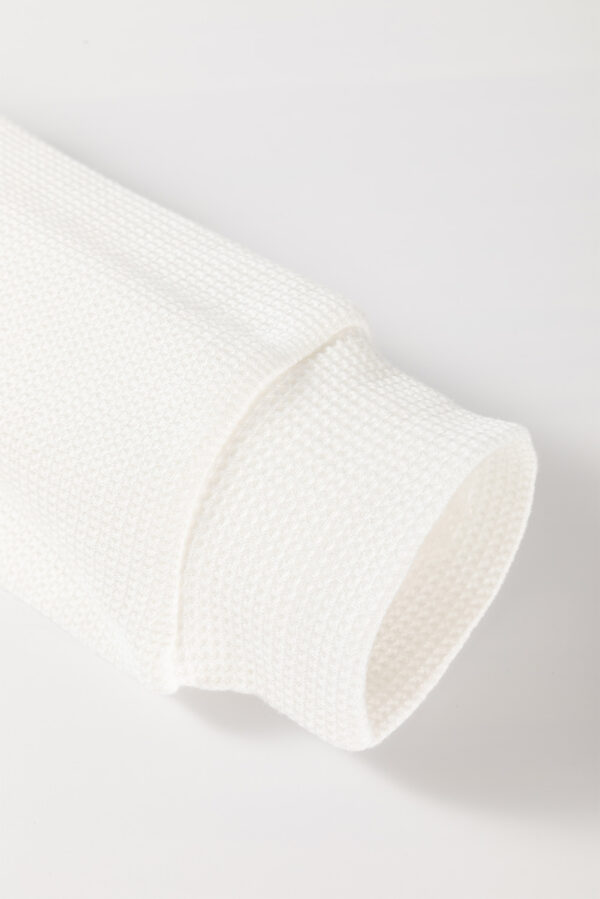 92999567-277d0406782b94a3.jpg White Floral Patchwork Waffle Knit Raglan Top