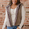 Goat Side Bows Sherpa Fleece Vest