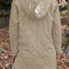 Green Quilted Snap Button Hooded Puffer Coat