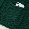 Blackish Green Plus Size Golden Accent Buttons Short Sweater Cardigan
