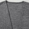 Dark Grey 3pcs V Neck T Shirt Ribbon Knot Pants Open Duster 3pcs Lounge Set