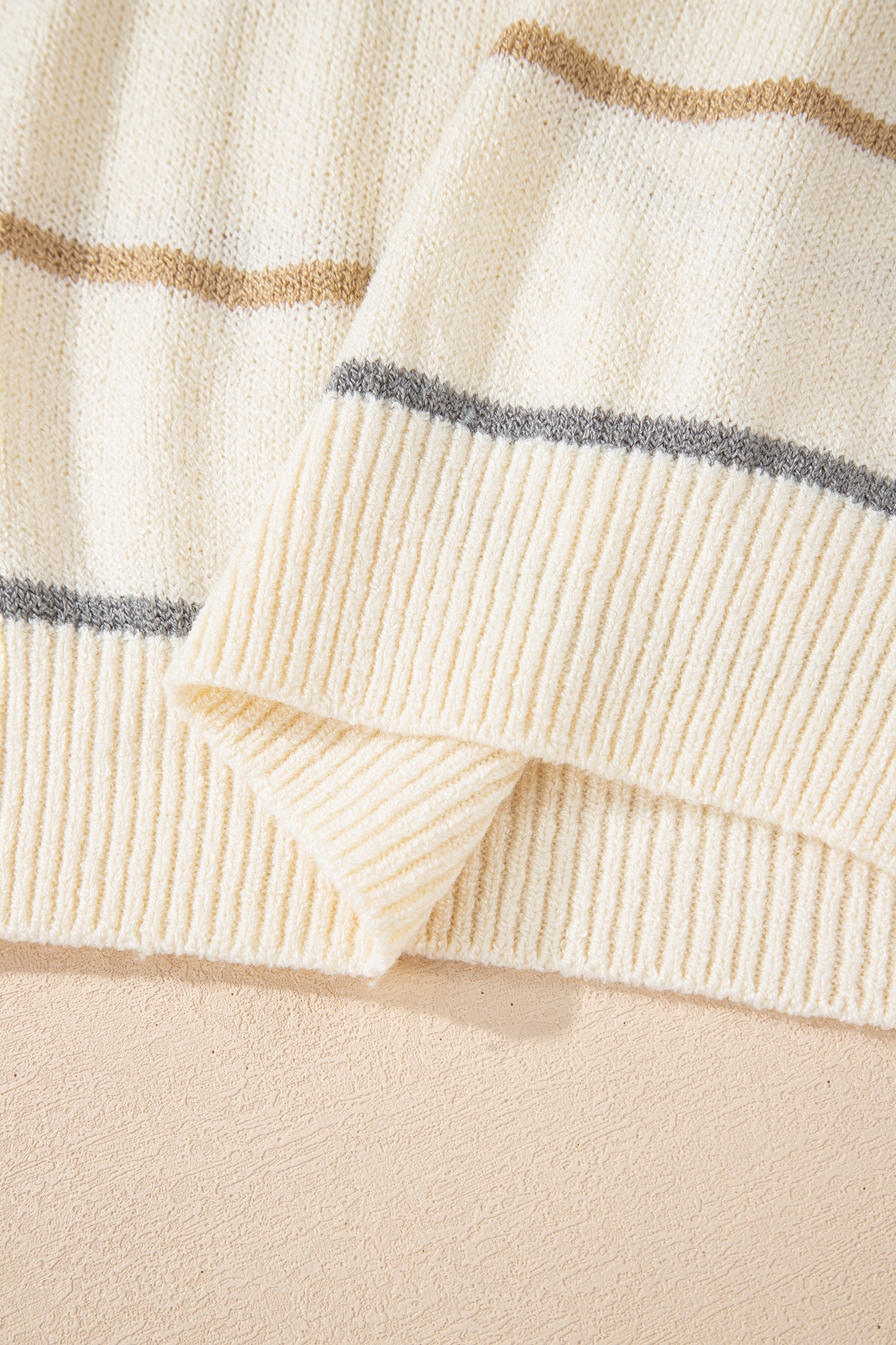 Multicolour Striped Print Drop Shoulder Shift Sweater Mini Dress - Image 7