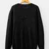 Black Merry Colorful Dot Detail Christmas Drop Shoulder Sweater