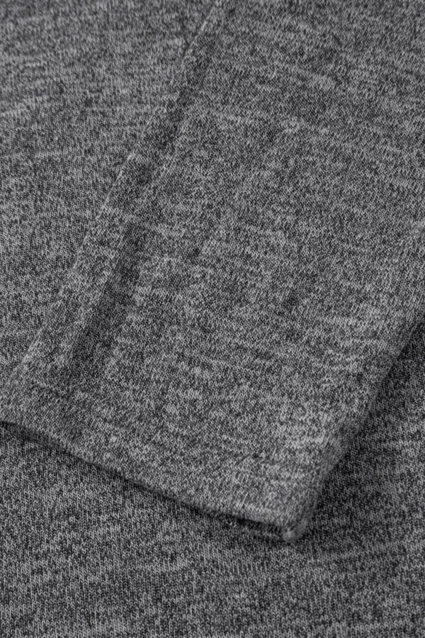 Dark Grey 3pcs V Neck T Shirt Ribbon Knot Pants Open Duster 3pcs Lounge Set