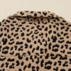 Parchment Leopard Polo Collar V Neck Pullover Top