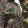 Brown Leopard Camo Patchwork Oversize Shacket