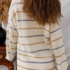 Multicolour Striped Print Drop Shoulder Shift Sweater Mini Dress
