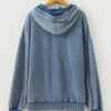 Ashleigh Blue Half Zip Kangaroo Pocket Mineral Wash Baggy Hoodie