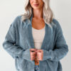 Evergreen Mineral Wash Exposed Seam Patchwork Knit Open Sweater Cardigan