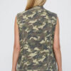 Green Camo Cargo Denim Vest