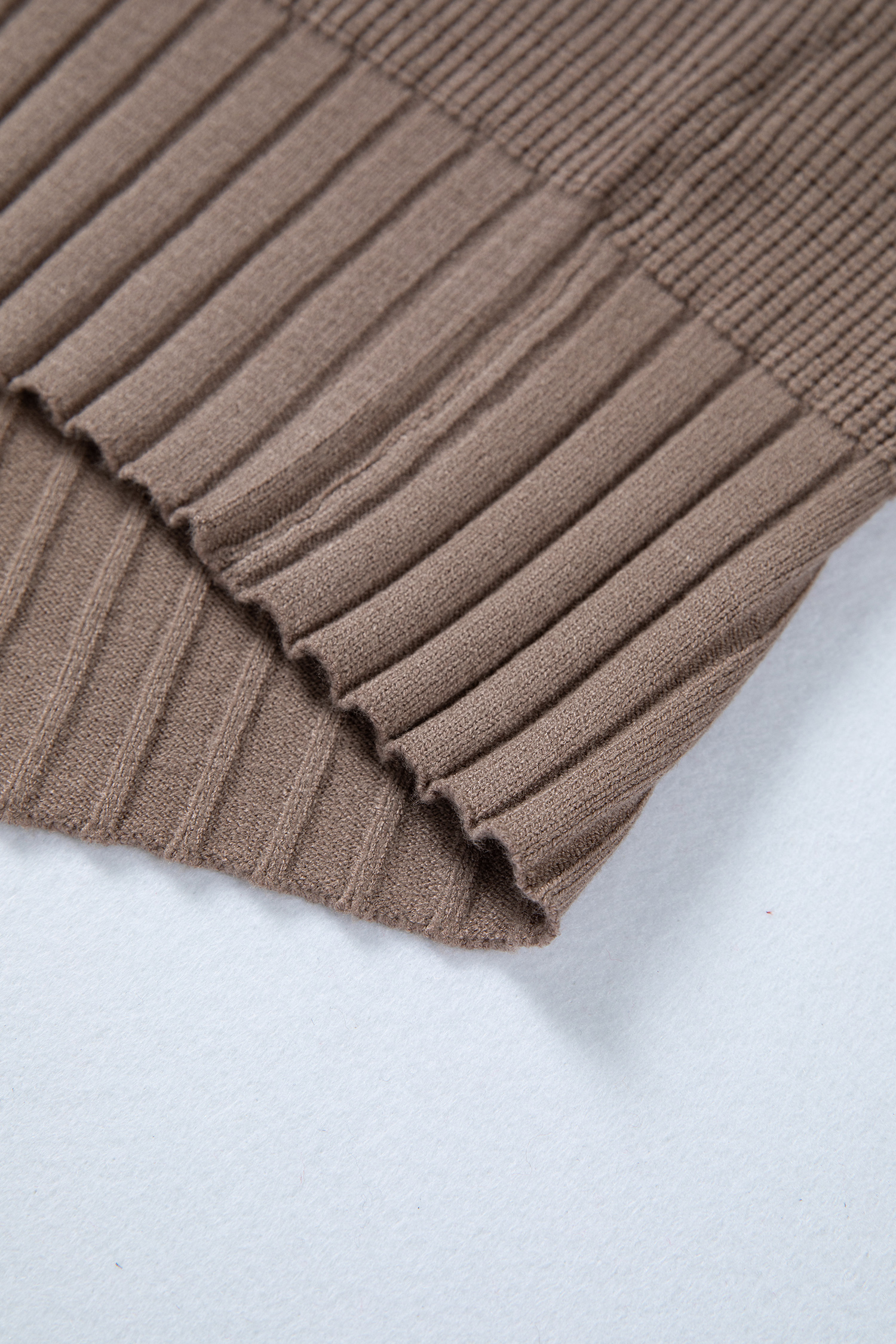 Goat Mixed Texture Knit Button V Neck Sweater Cardigan - Image 16