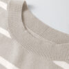 Parchment Side Slits Crewneck Short Sleeve Sweater Tee