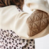 Khaki Leopard Waffle Quilted Patchwork Button Front Jacket