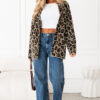 Brown Leopard Open Casual Cardigan
