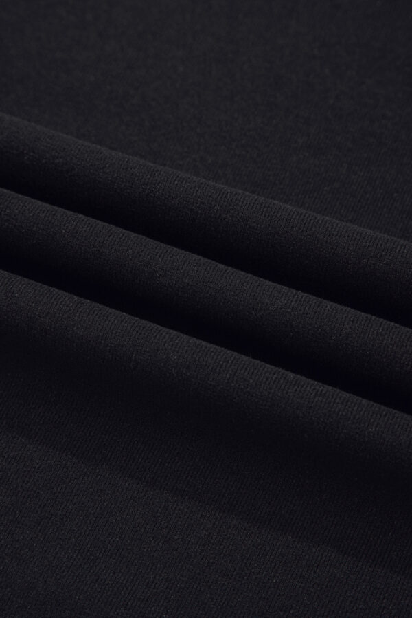 Black Leopard Mesh Patchwork Knit Long Sleeve Top