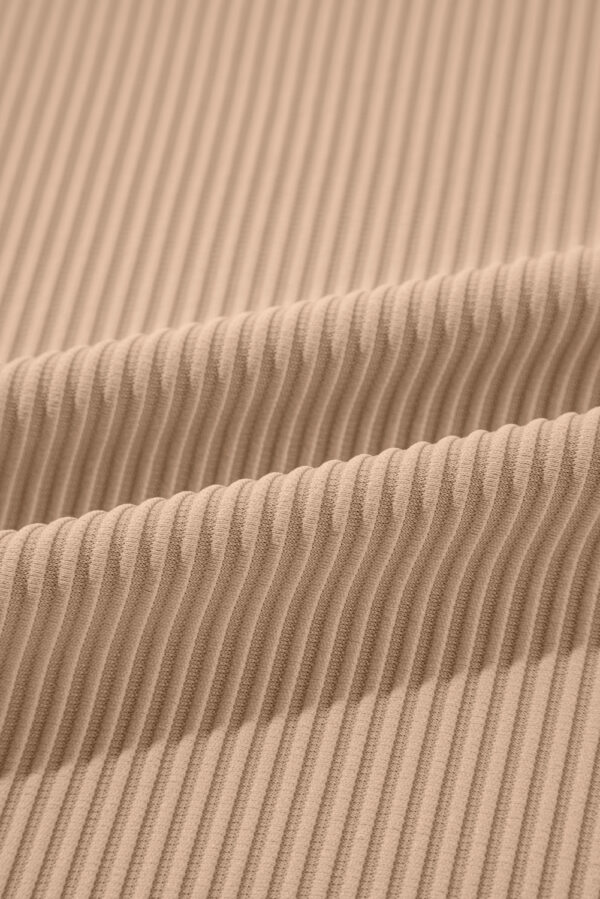 Parchment Lace Patchwork Ribbed Knit Open Front Duster Cardigan