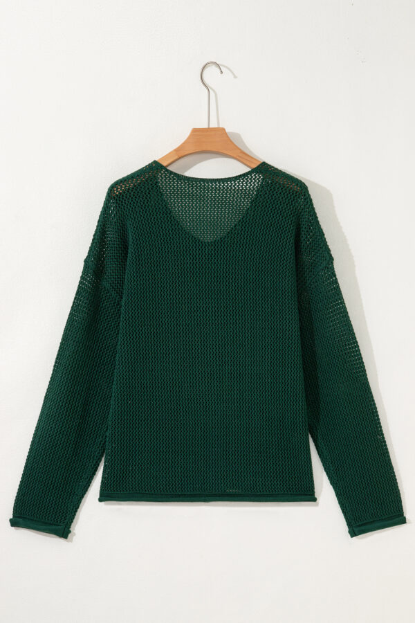 Blackish Green Plus Size Golden Accent Buttons Short Sweater Cardigan