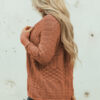 Lapis Mix Pattern Hollowed Knit Open Front Cardigan