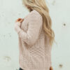 Lapis Mix Pattern Hollowed Knit Open Front Cardigan