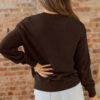 Chicory Coffee Howdy Embroidered Graphic Western Sweater