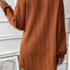 Canton Textured Knit Side Pockets Open Front Cardigan