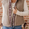 Goat Side Bows Sherpa Fleece Vest