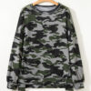 Dearlove Multicolour Retro Camouflage Print Exposed Seam Patchwork Drop Shoulder Sweatshirt