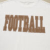 White FOOTBALL 3D Letter Graphic Crew Neck Sweatshirt