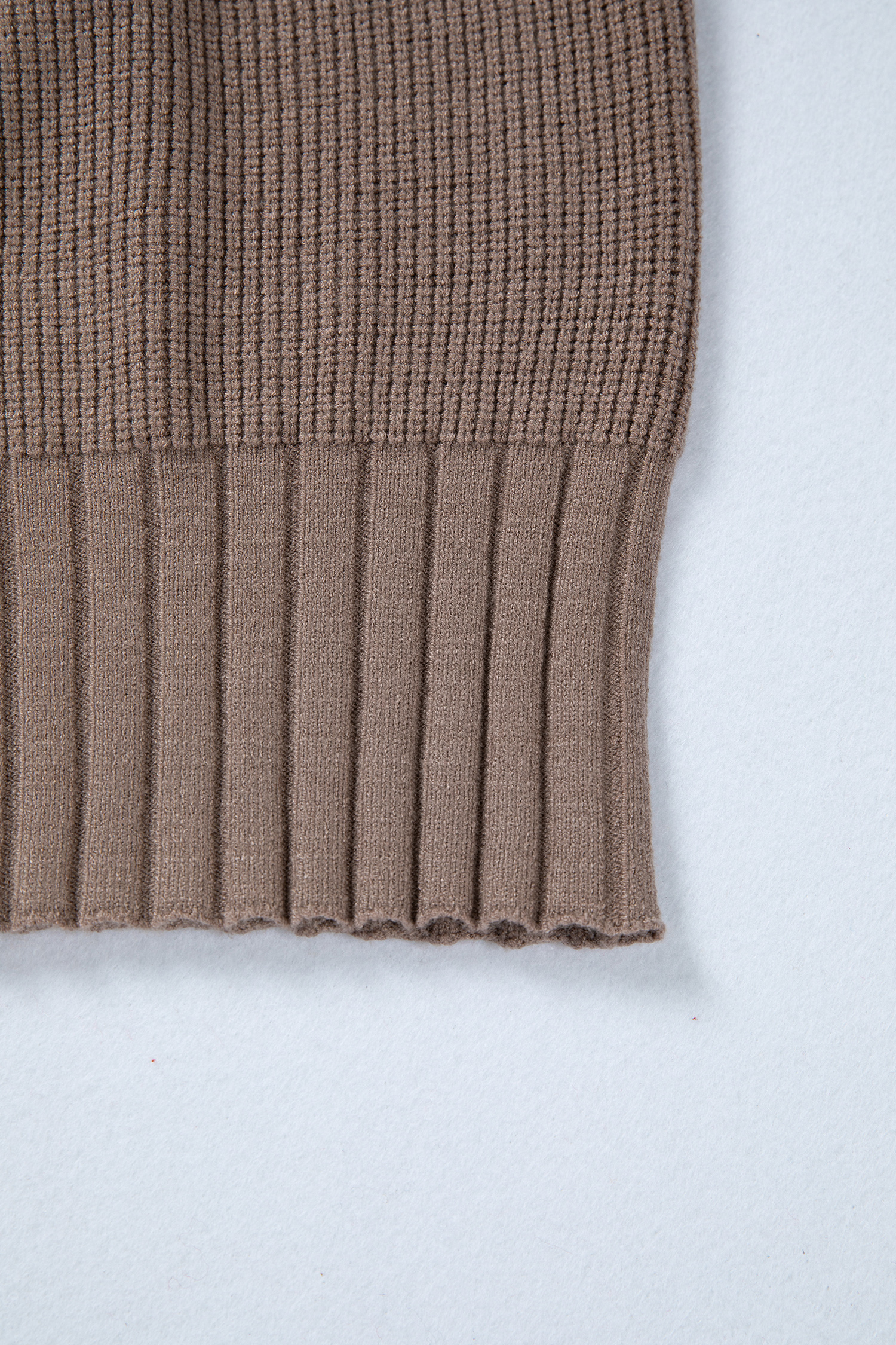 Goat Mixed Texture Knit Button V Neck Sweater Cardigan - Image 17