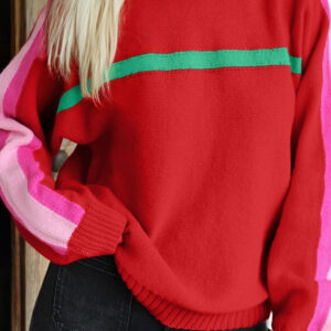 Fiery Red Christmas Holly Festive Holiday Sweater