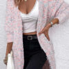 Yellow Multicolor Confetti Open Front Knit Cardigan