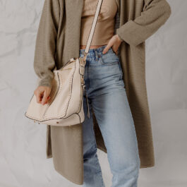 DUNE Solid Color Textured Knit Open Front Oversize Midi Sweater Cardigan