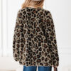 Brown Leopard Open Casual Cardigan